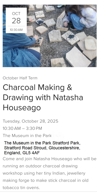 Natasha Houseago Drawing and Charcoal Making